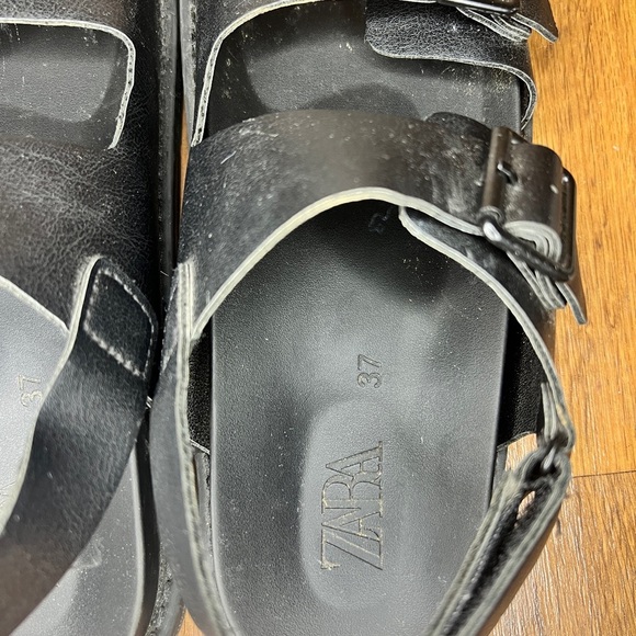 Zara leather sandals size 37 - Picture 3 of 4